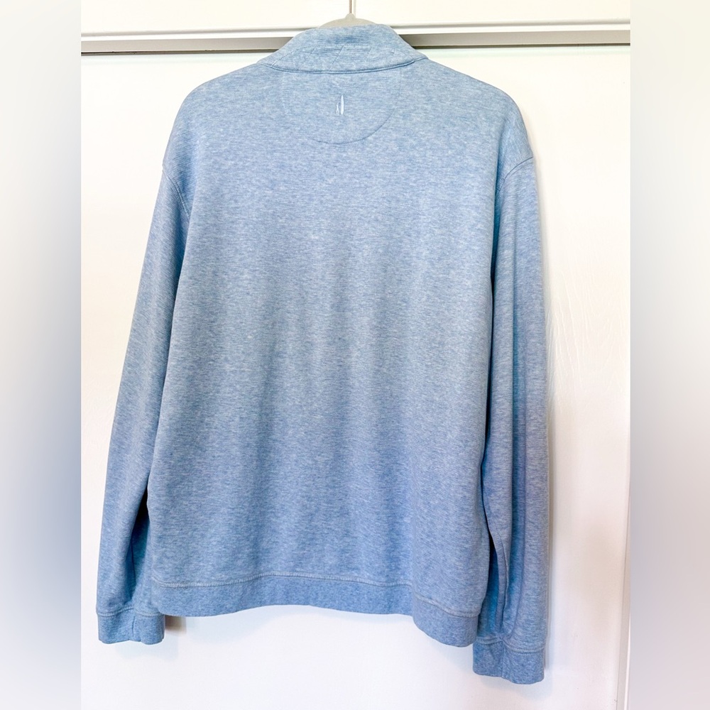 Johnnie-O Hank’s “Lightweight Scully” Quarter Zip Pullover in Malibu Size L - Picture 9 of 16